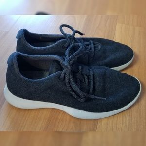 Allbirds Wool Runners Black/Dark Gray Men's 8